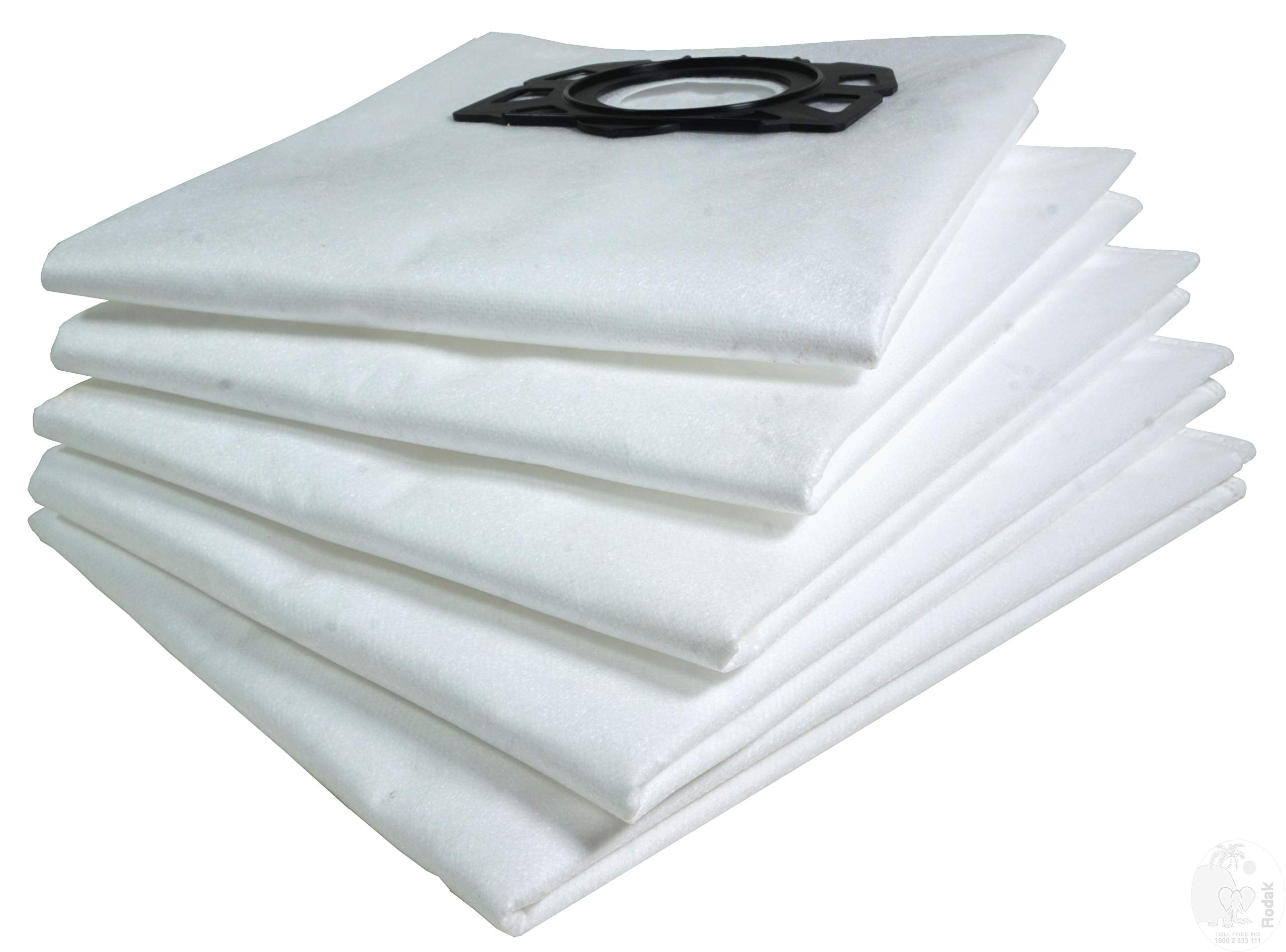 Replacement Filter for KÄRCHER WD3, Fleece Dust Bags Set Of 5, Bigger in Dust Collecting Size Means Longer Use For Each Bag Than The Usual Bags Available In The Market, Tear Resistant