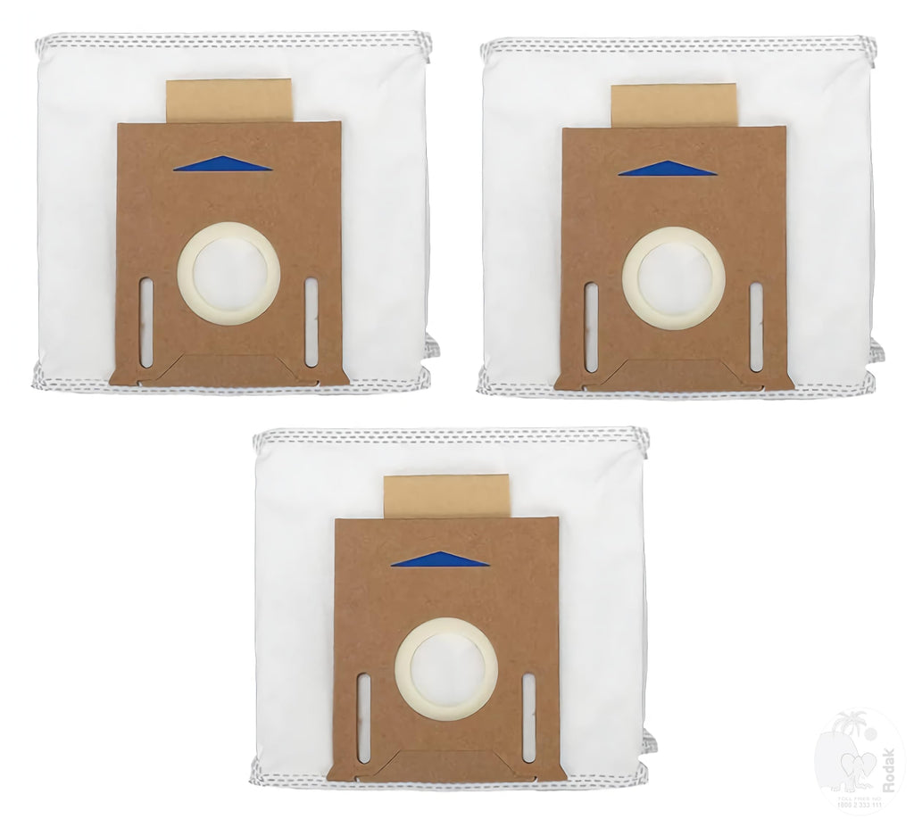 3 Replacement Dust Bags for Auto Empty Station Compatible with Ecovacs Deebot N8 / N8 Pro / T8 N10 / N10 Plus Series Robot Vacuum Cleaners