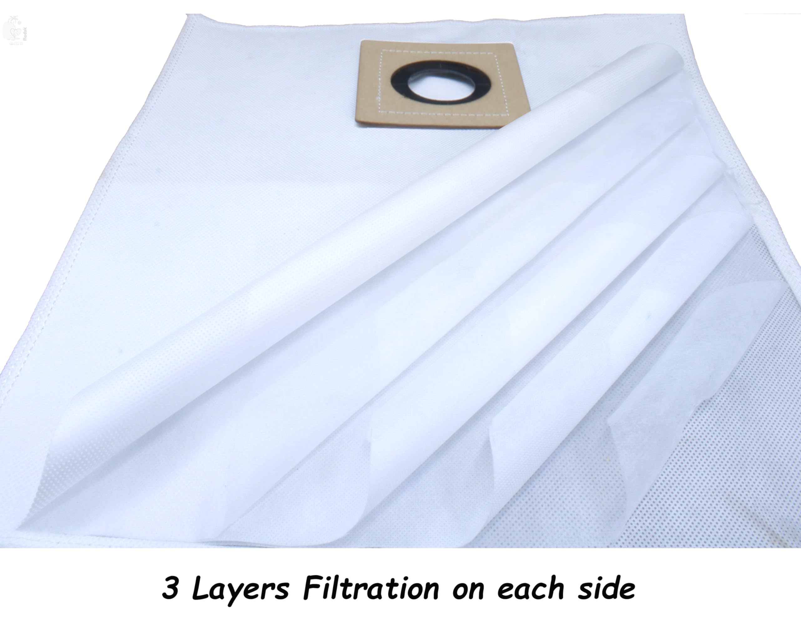 Set of 5 Dust Bags Compatible with Euroclean Pro, Tear Resistant, 3-Ply Dust Bags Provides an Advanced Filtration on Micro-Level Compared to 2 Ply Paper Filters