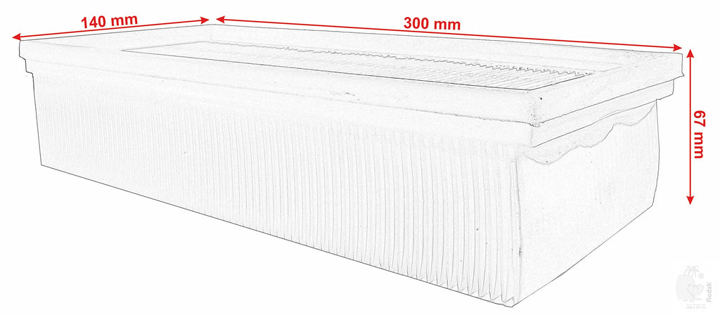 Flat Pleated HEPA Filter compatible with Vacuum Cleaner Karcher NT 65, NT 72/2, NT 75/2