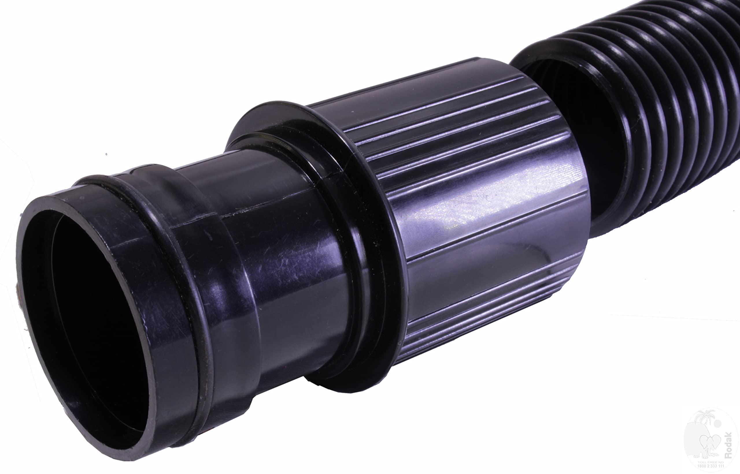 Flexible Hose For Industrial Vacuum Cleaners Compatible With 44 mm Accessories (2 M) - Black