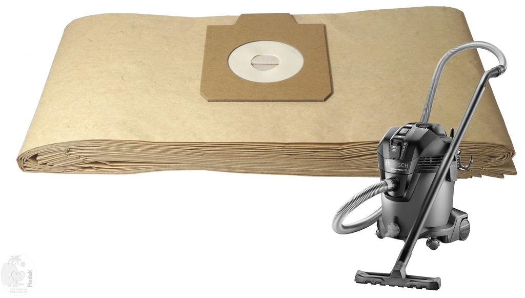 5 Premium Replacement Paper Dust Bags, Compatible with Bosch Advanced Vac 20 L, Made Of Double Ply Filter, Tear Resistance. Imported