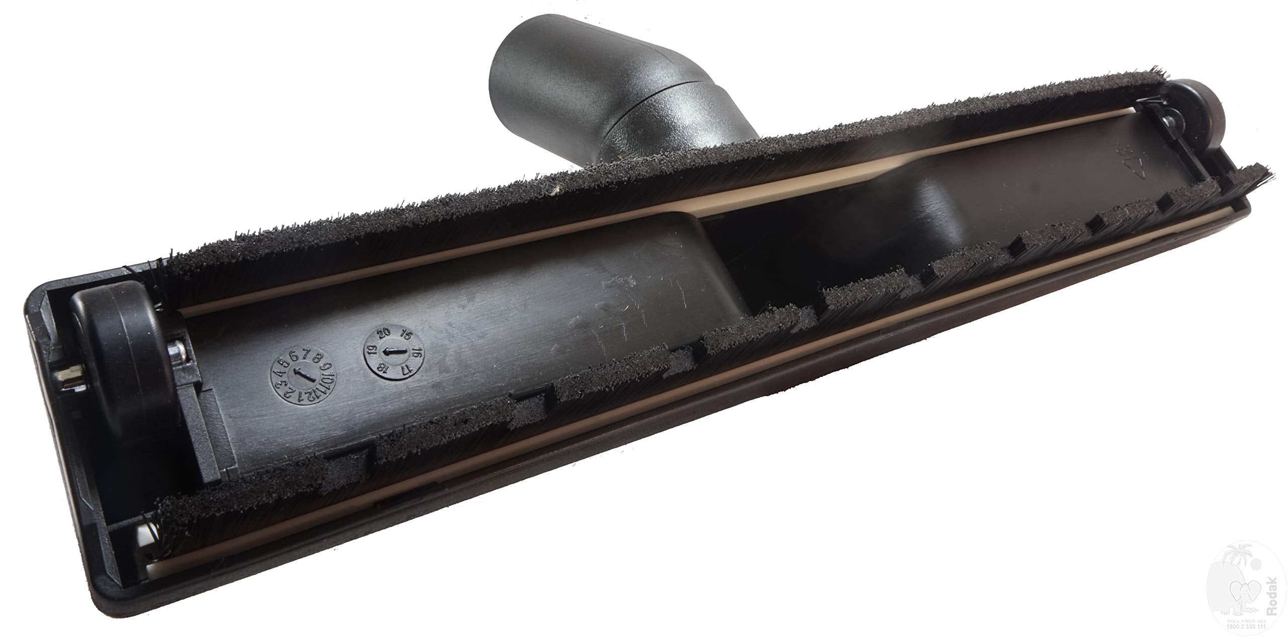 Brush 35 mm Connecting Size, for Indoor and Outdoor, Suitable for Wooden-, Stone- and Tile Flooring, Sliding on 2 Wheels