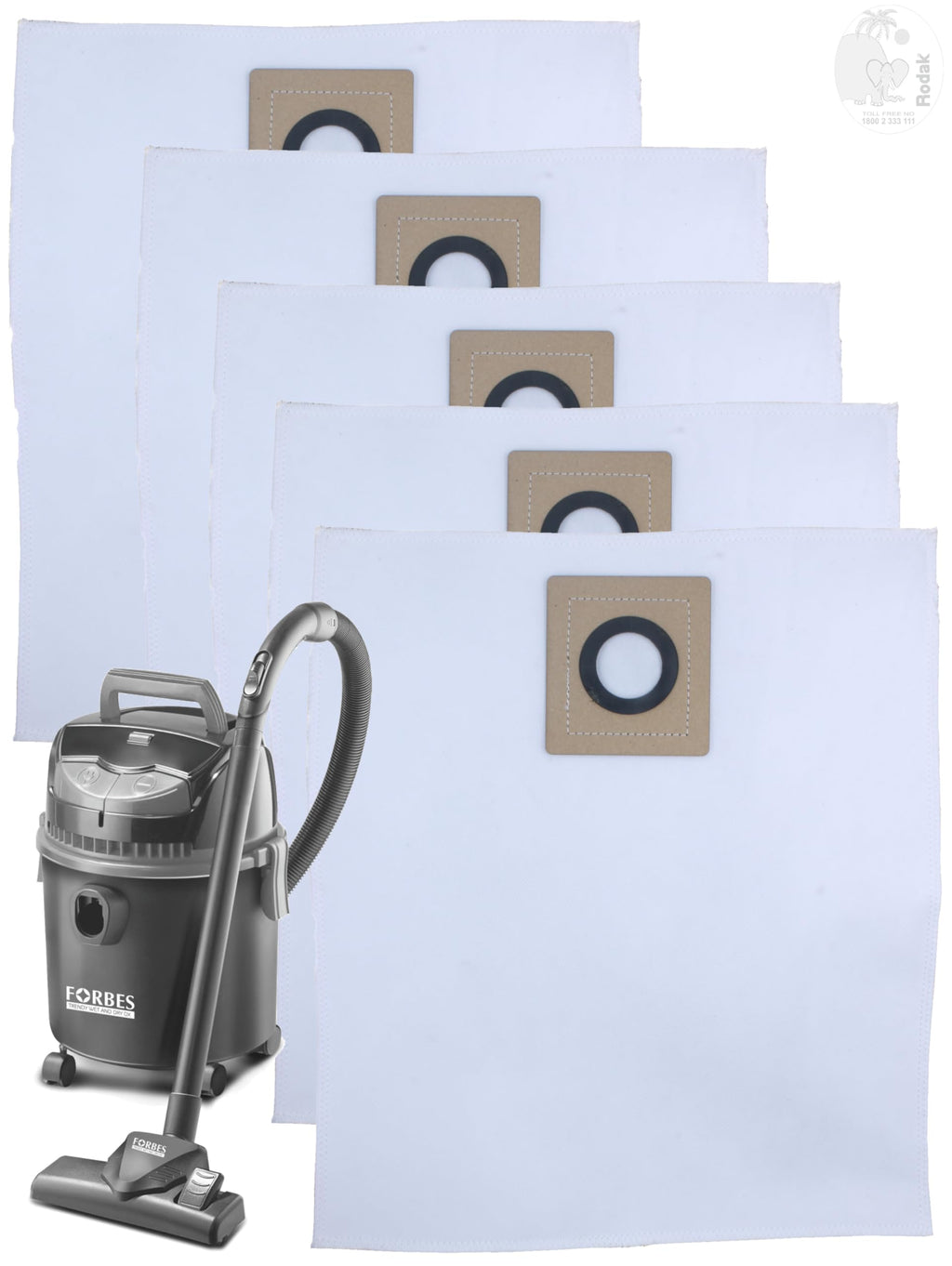 Set of 5 Dust Bags Compatible with Euroclean DX 1150, Tear Resistant, 3-Ply Dust Bags Provides an Advanced Filtration on Micro-Level Compared to 2 Ply Paper Filters