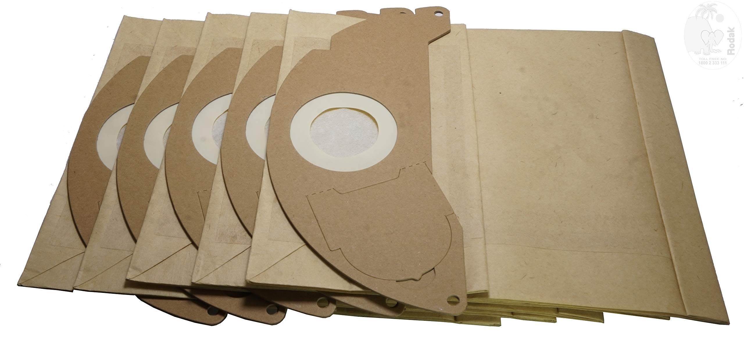 5 Paper Dust Bags compatible with Karcher WD2 MV2 Made Of Double Ply Filter, Tear Resistant, Imported