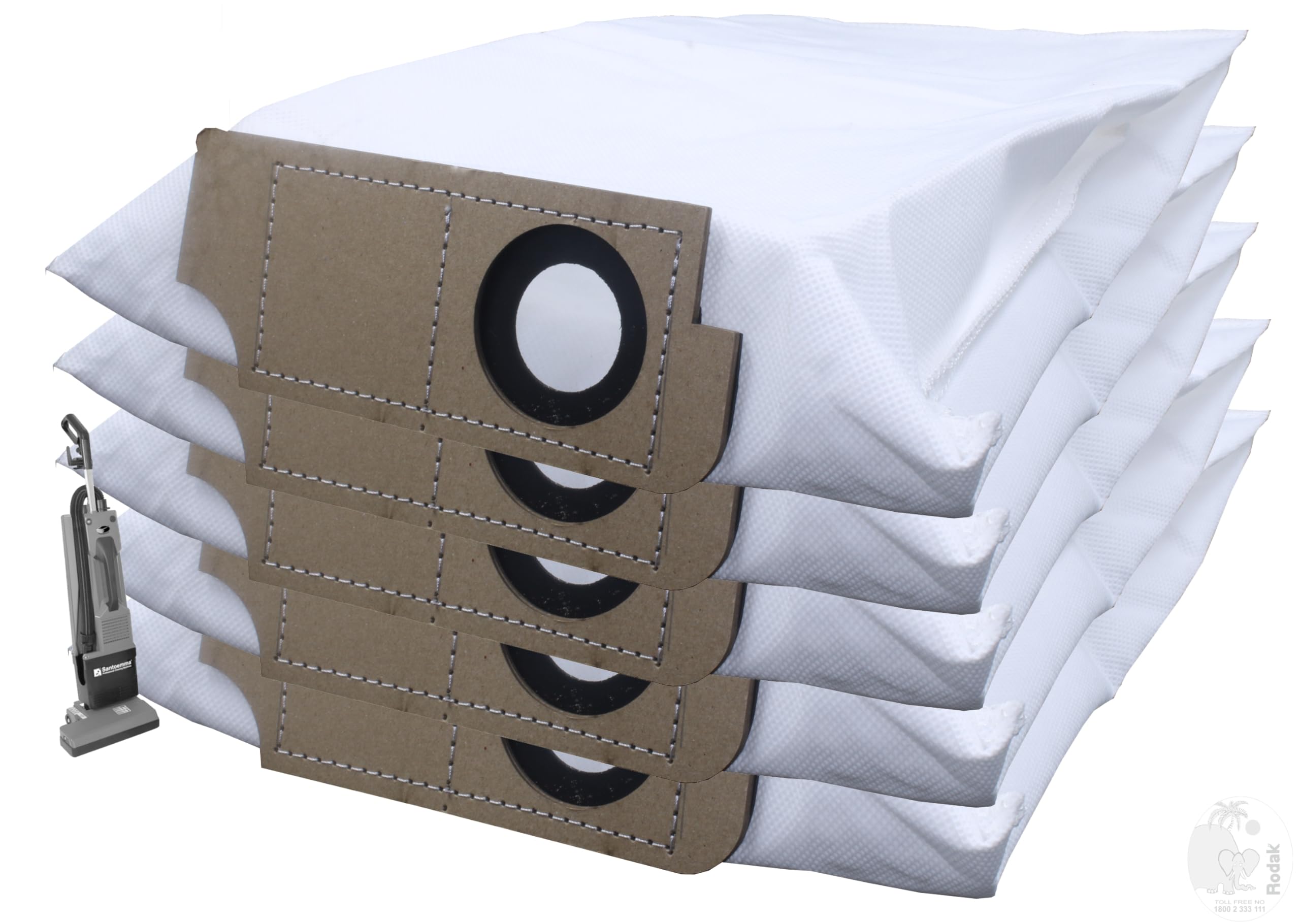 Set of 5 Fleece Filters Compatible with Charnock BT 450, Tear Resistant, 3-Layer Dust Bags Provides an Advanced Filtration on Micro-Level Compared to 2 Ply Paper Filters