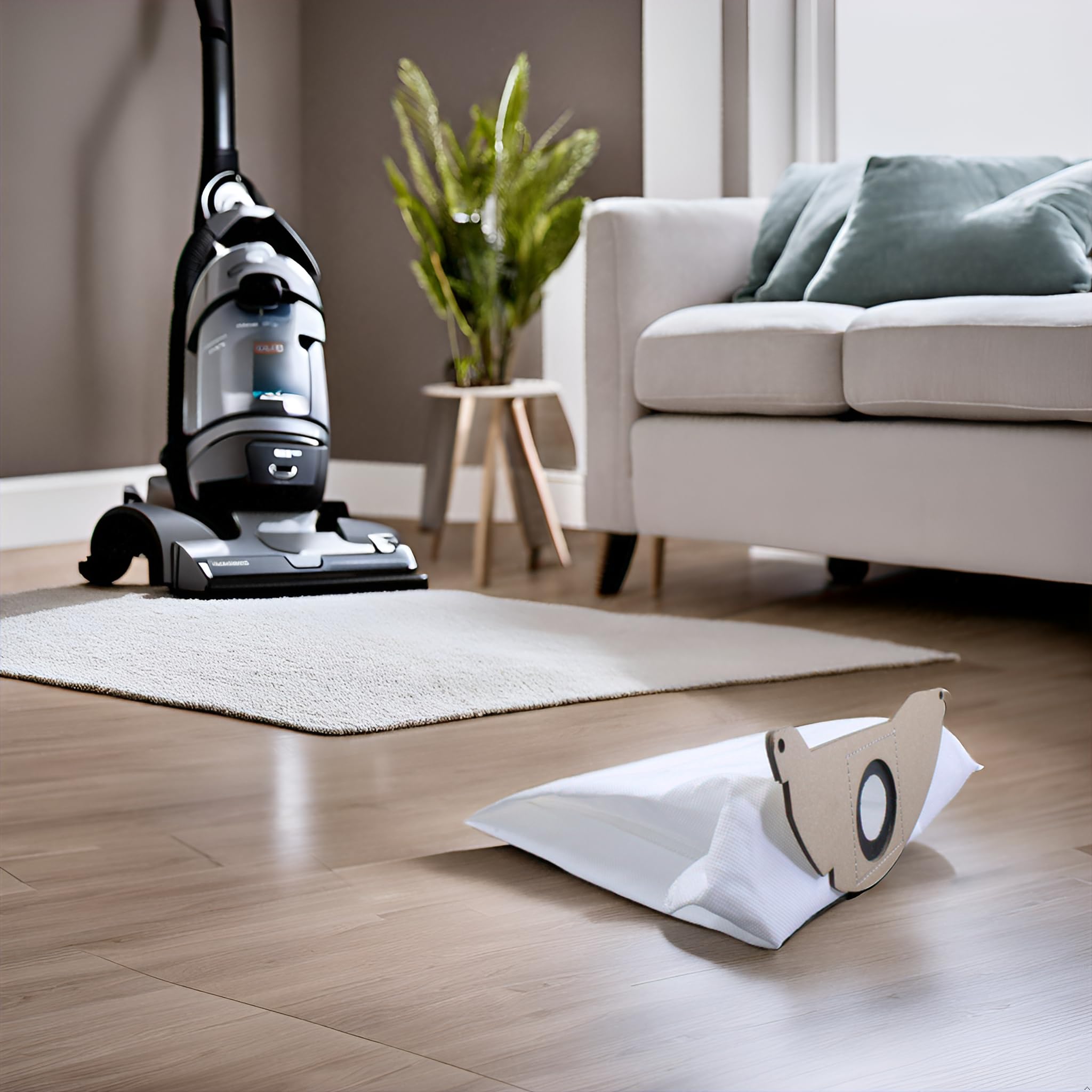 Set of 4 Dust Bags Compatible with Karcher WD2, MV2, Tear Resistant, 3-Ply Dust Bags Provides an Advanced Filtration on Micro-Level Compared to 2 Ply Paper Filters