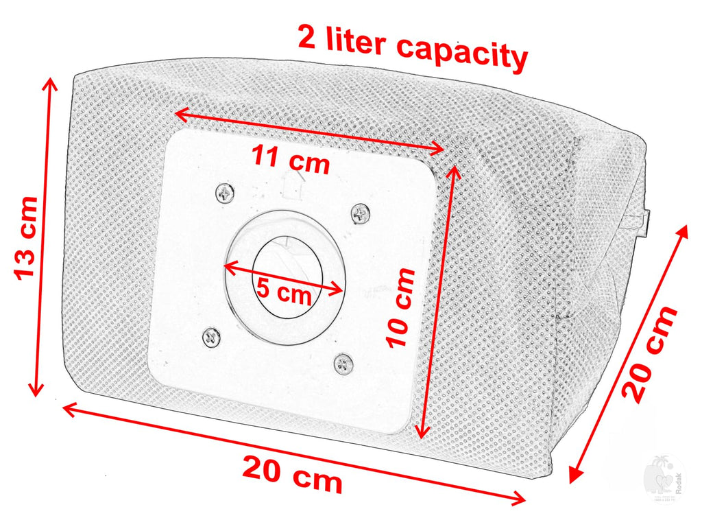 Vacuum Cleaner Dust Bag, Practical, Washable and Reusable, Compatible with Innalsa Spruce 1200 Watt