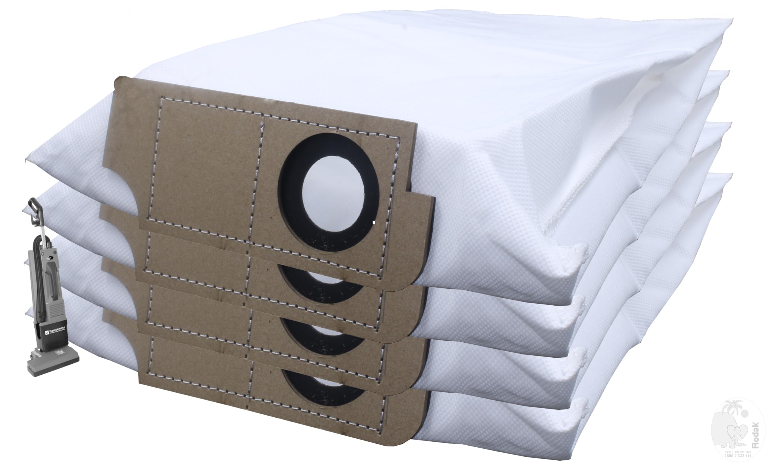 Set of 4 Fleece Filters Compatible with Charnock BT 450, Tear Resistant, 3-Layer Dust Bags Provides an Advanced Filtration on Micro-Level Compared to 2 Ply Paper Filters