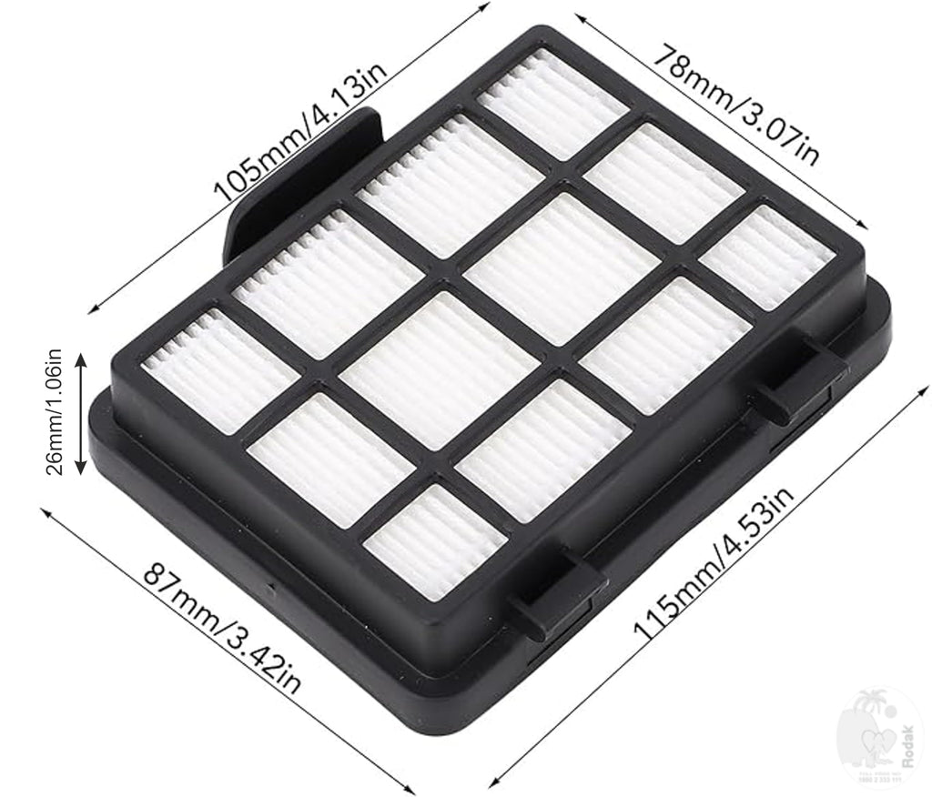 Combo Replacement Filter Compatible with Amazonbasics Vacuum Cleaner 1.5L 700W