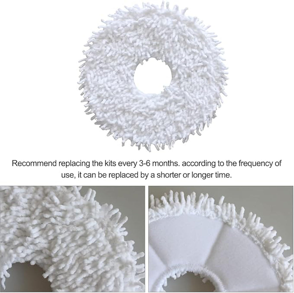 Set of 2 Mop Pads Replacement for Ecoveacs IROBOTs T20, T20 PRO, T20 MAX, T20 MAX Plus, T20 PRO MAX Vacuum Cleaners.