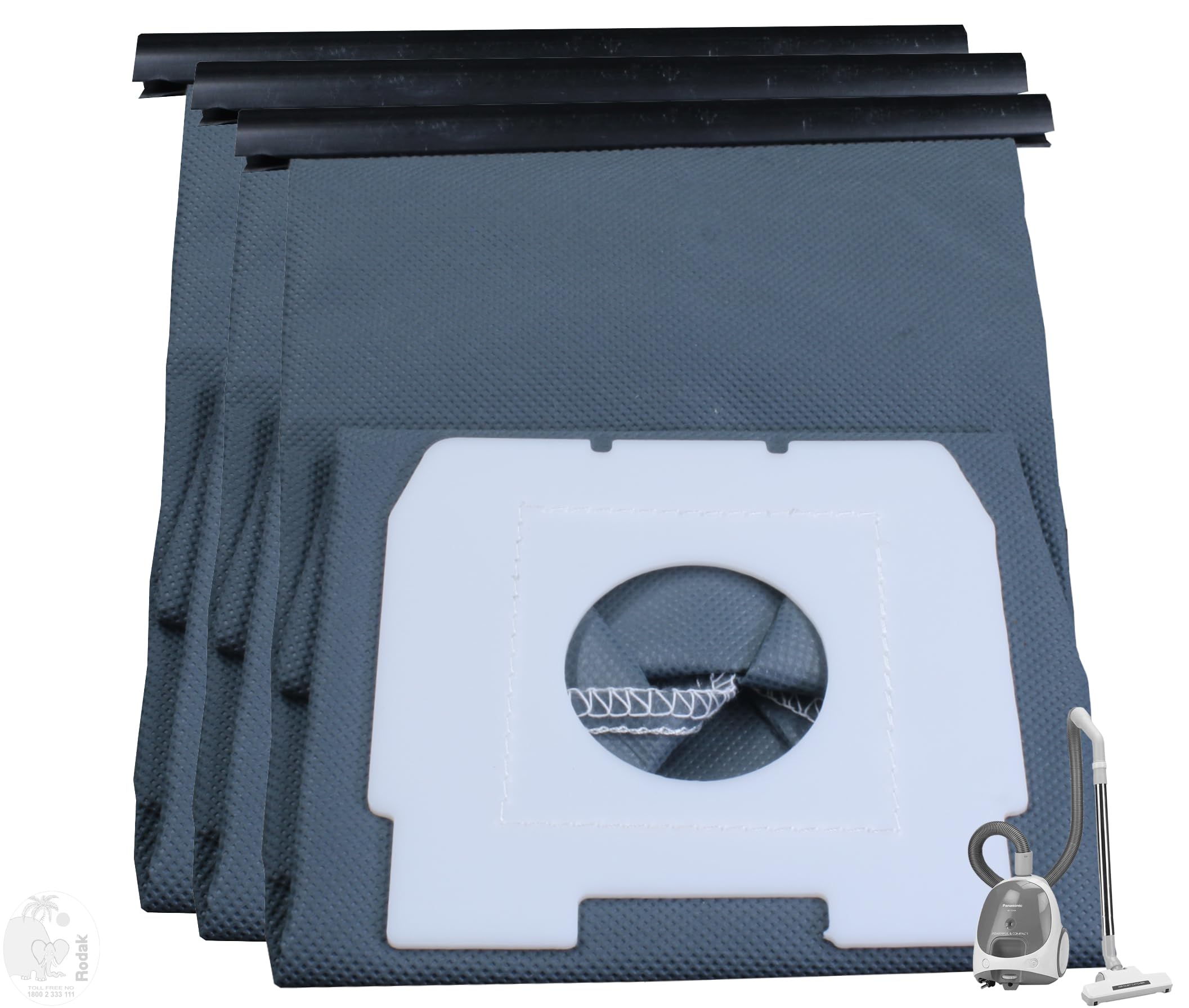 Vacuum Cleaner Dust Bag, Compatible with Panasonic MC-CG 303, 304 and 371 Vacuum Cleaner, Washable and Reusable, Imported, Set of 3