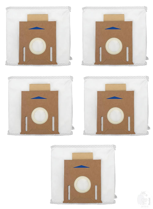 5 Replacement Dust Bags for Auto Empty Station Compatible with Ecovacs Deebot N8 / N8 Pro / T8 N10 / N10 Plus Series Robot Vacuum Cleaners