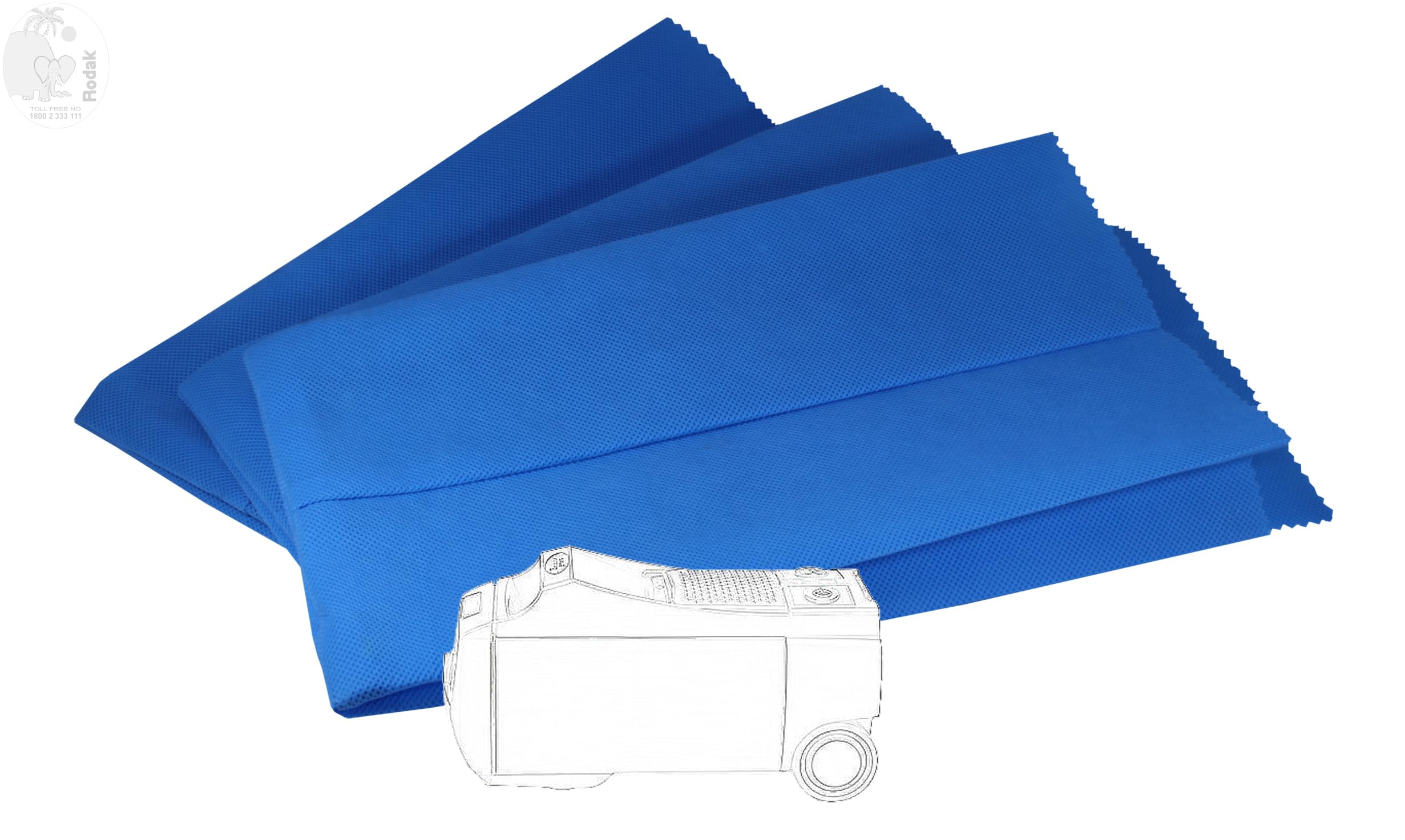 Reusable Vacuum Cleaner Dust Bags for Euroclean, Excel, Ace, 300, Jet Models - Set of 3