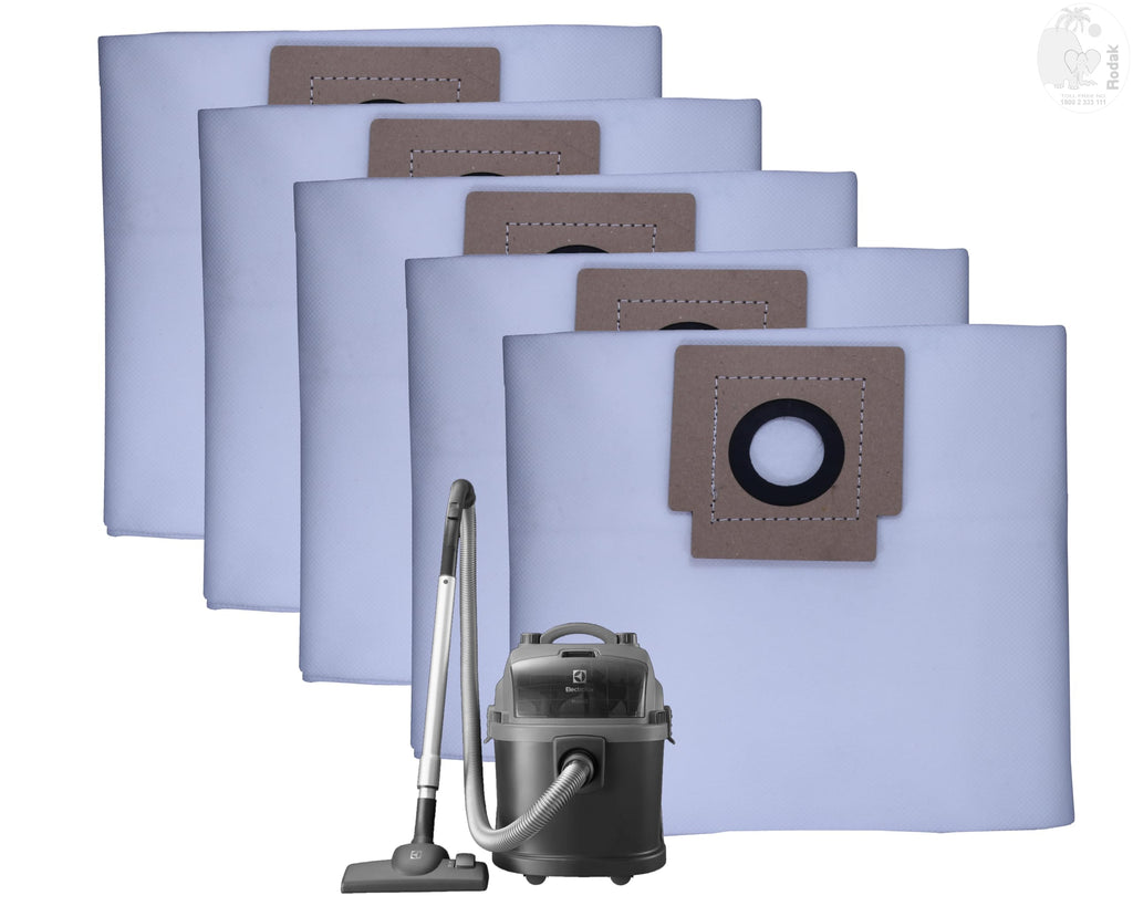 Dust Bags Compatible with Eletrolux Flexio Power Wet and Dry, Tear Resistant, 3-Ply Dust Bags Provides an Advanced Filtration on Micro-Level Compared to 2 Ply Paper Filters (5)