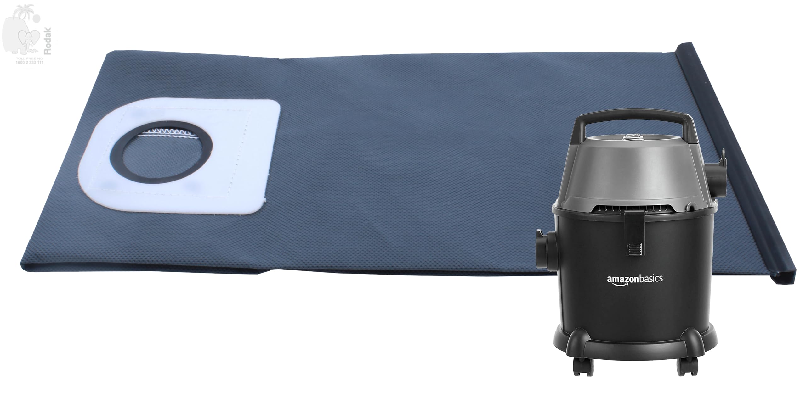 Vacuum Cleaner Dust Bag, Compatible with AmazonBasics Wet and Dry 15 L, Washable and Reusable
