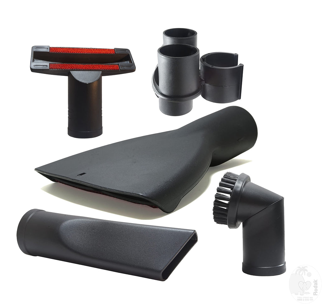 Vacuum Cleaner Accessory Kit, 32 mm, Set of 2 Upholstery Nozzle, 1 Crevice Tool, 1 360 Degree Rotatable Brush and 1 Free Parking Clip