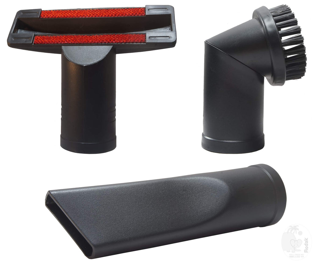 Tool Set, 35mm, with Free Parking Clip Includes Crevice Tool, Upholstery Nozzle, Round Furniture Brush, Imported