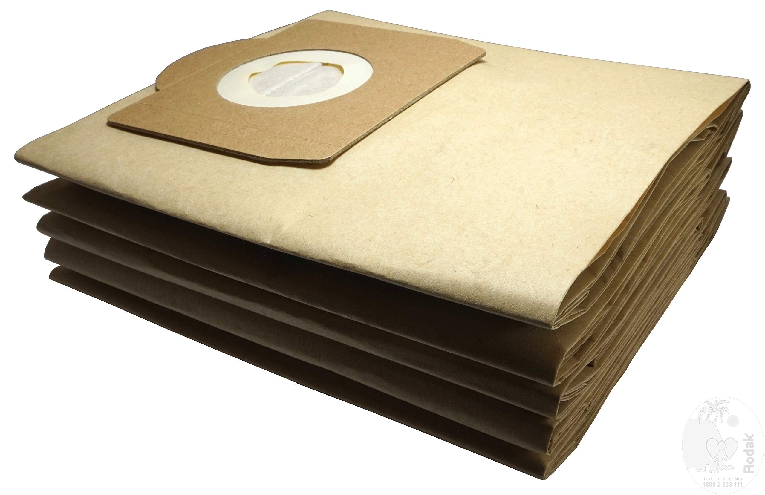Paper Dust Bags compatible with Karcher WD3, WD3 P, MV3 & WD 3.200, Made Of Double Ply Filter, Tear Resistance. Imported (Pack of 5)