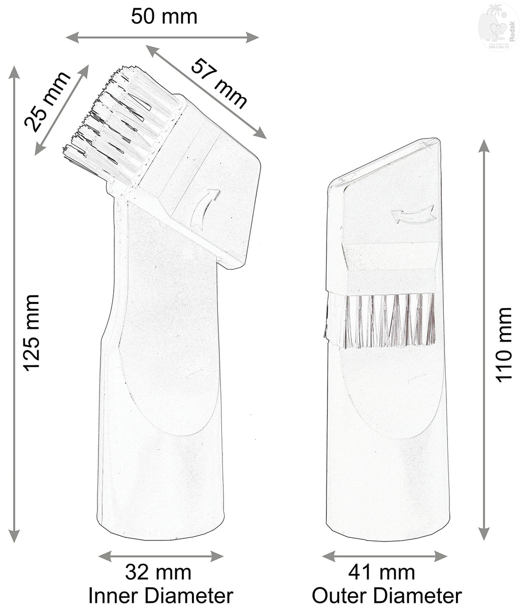 2-in-1 Foldable Vacuum Cleaner Brush cum Crevice Tool, 32 mm