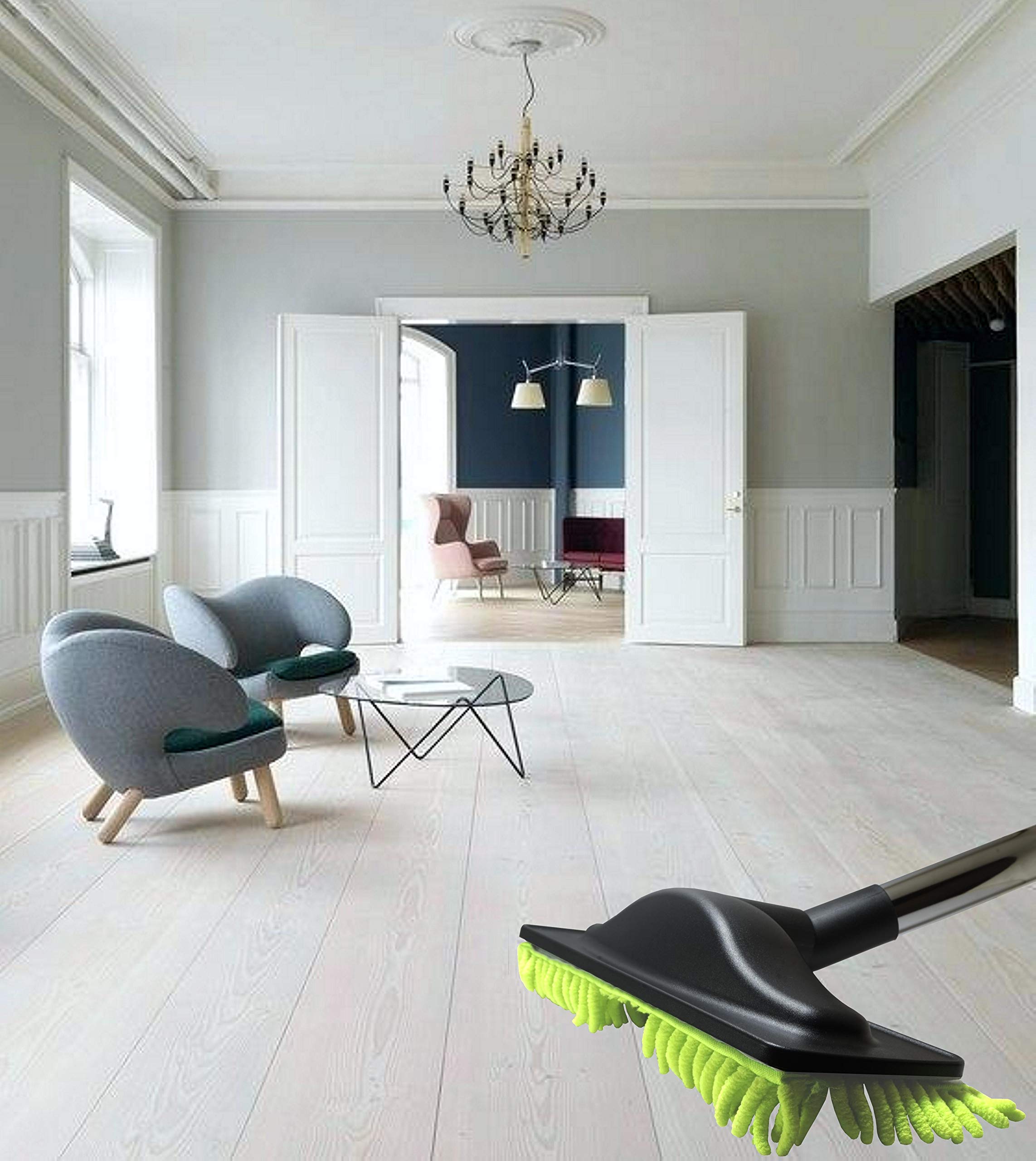 Vacuum Microfiber Mop, 35 mm, Vacuuming, Mopping and Buffing in One Stroke