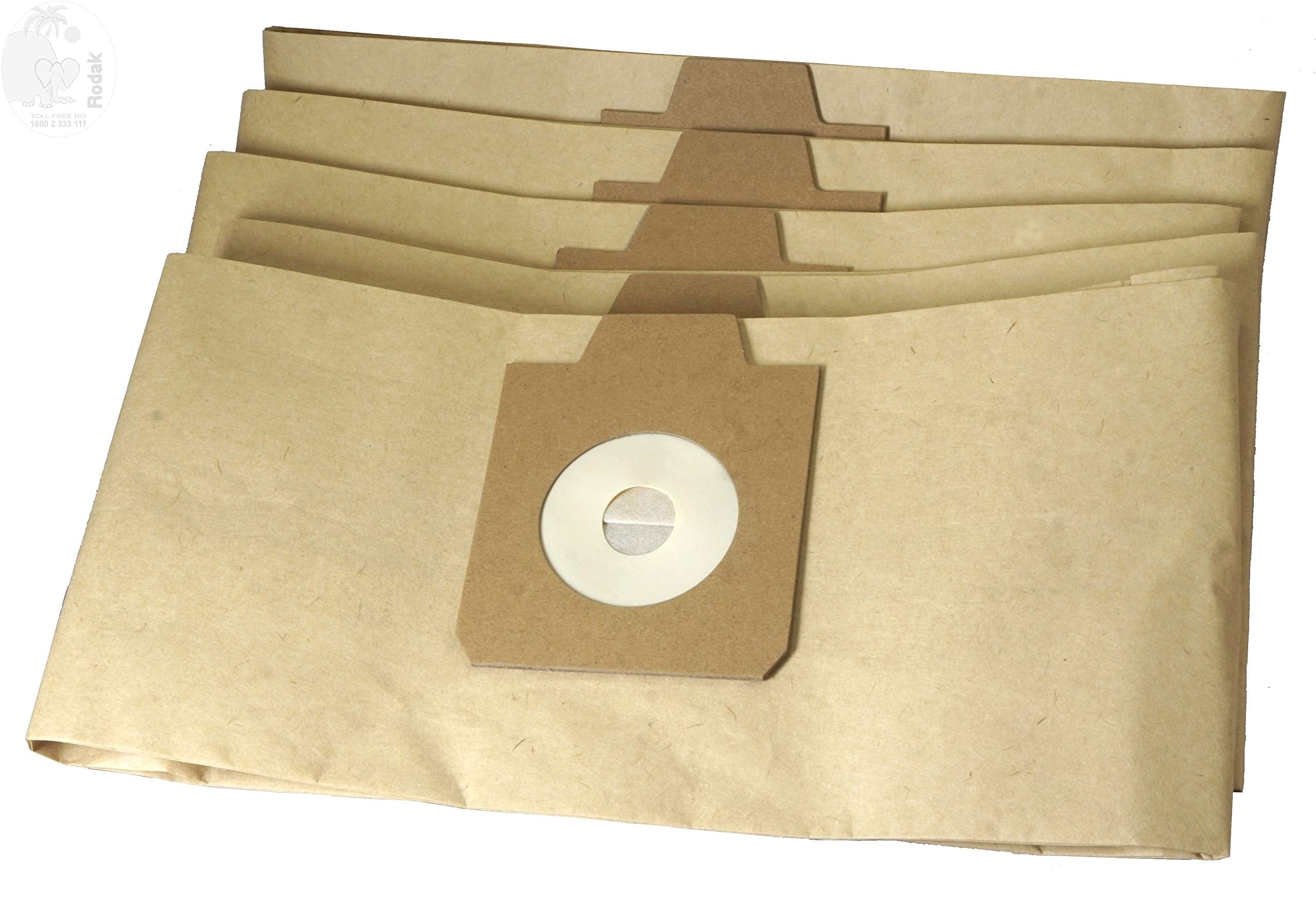 5 Premium Replacement Paper Dust Bags, Compatible with Nlfisk, Made Of Double Ply Filter, Tear Resistance. Imported