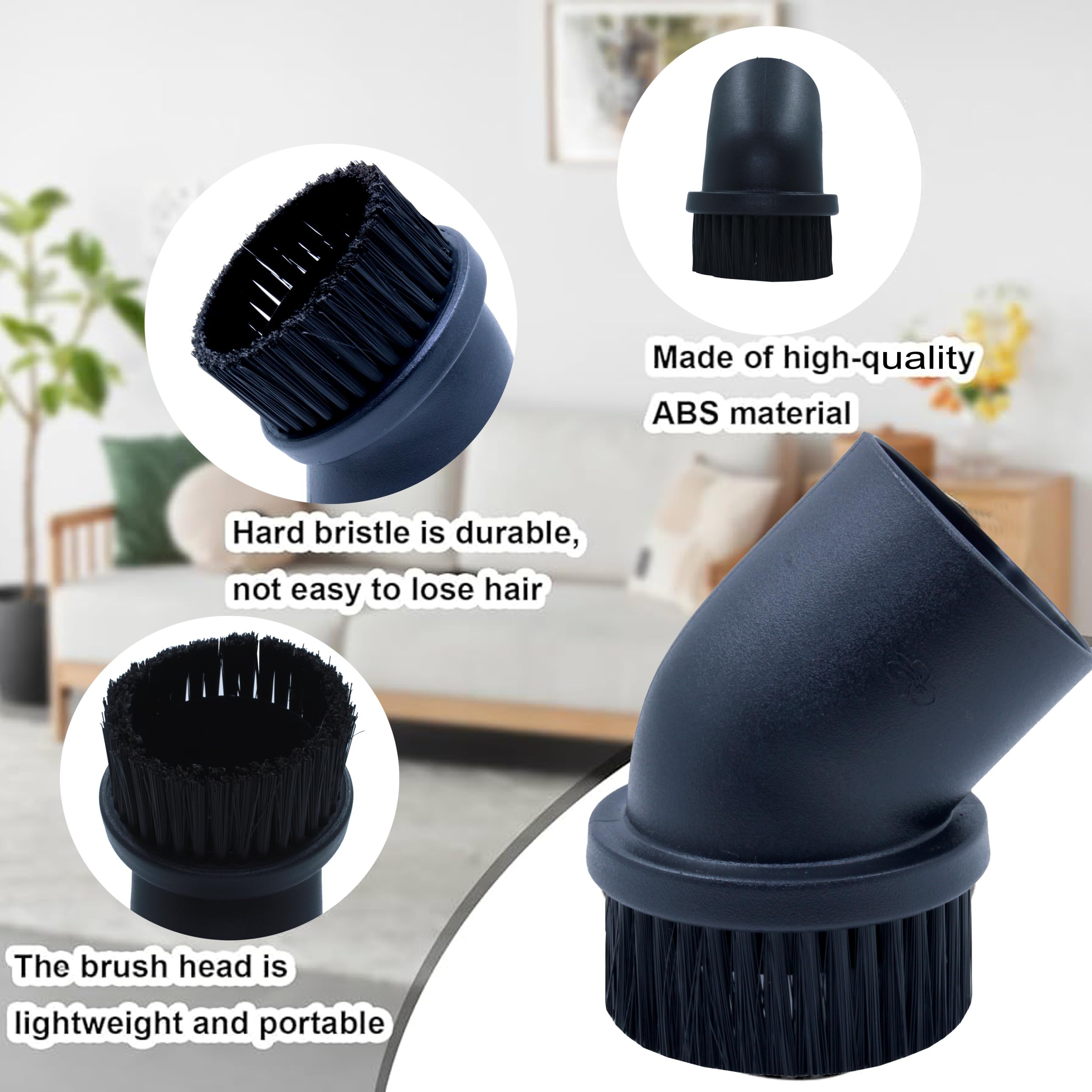 Round Furniture Brush for Industrial Use, Designed and Manufactured in Italy,  58 mm