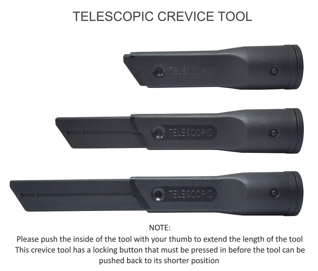 Tool Set, 32 mm, Includes Telescoping Crevice Tool, Upholstery Nozzle, Rotatable Round Furniture Brush