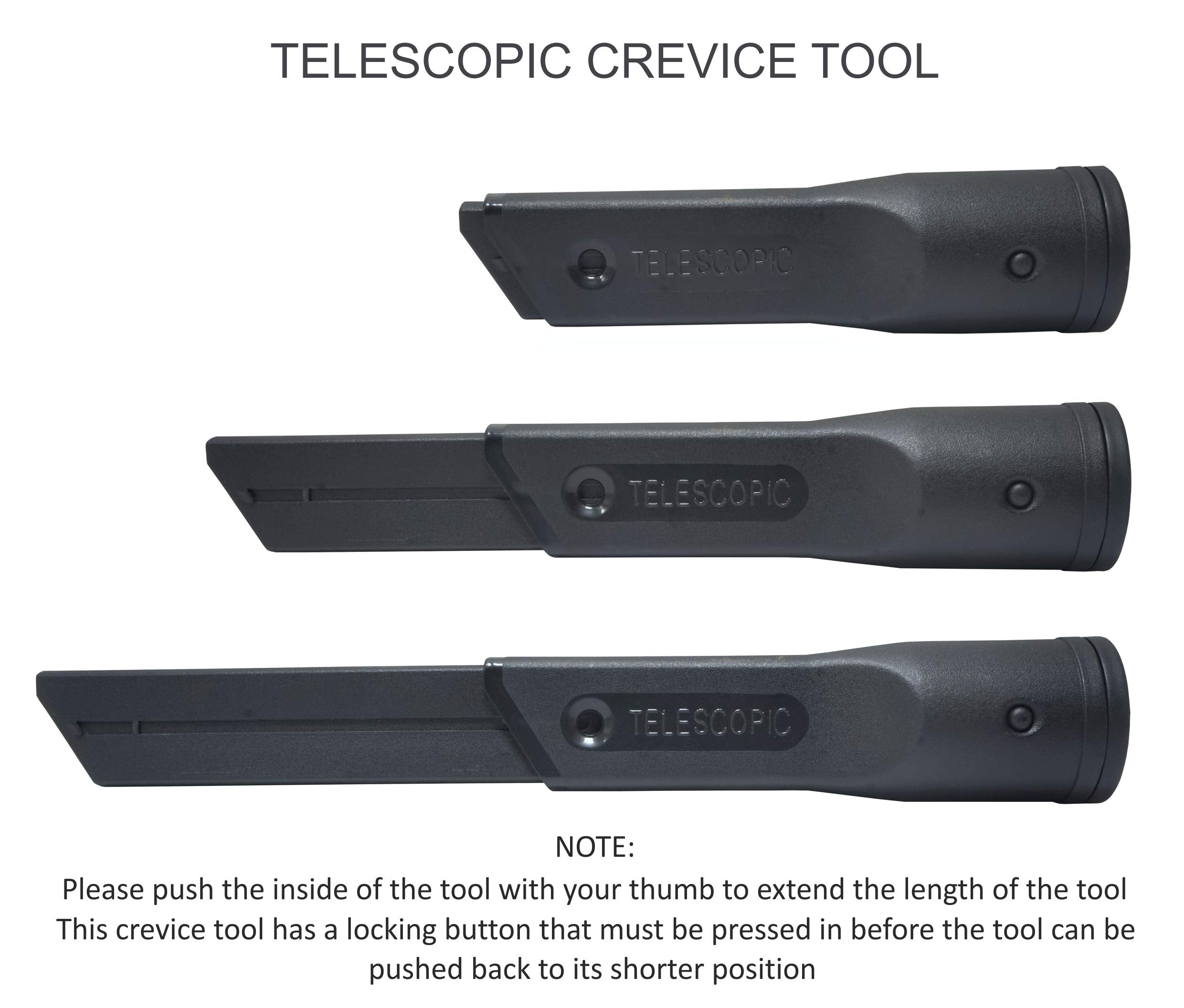 Tool Set, 32 mm, Includes Telescoping Crevice Tool, Upholstery Nozzle, Rotatable Round Furniture Brush