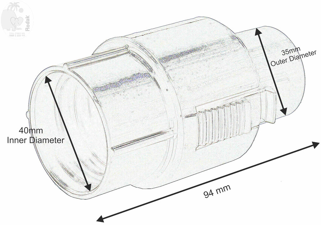 Vacuum Hose Connector Compatible for Eureka Forbes Trendy Nano Vacuum Cleaner