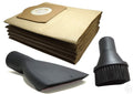 Vacuum Cleaner Accessory Kit, Set Of 5 Dust Bags, Upholstery Nozzle And 360 Degree Rotatable Brush For Karcher WD3, WD3 P, MV3 & WD 3.200, Connection size 35mm, Imported