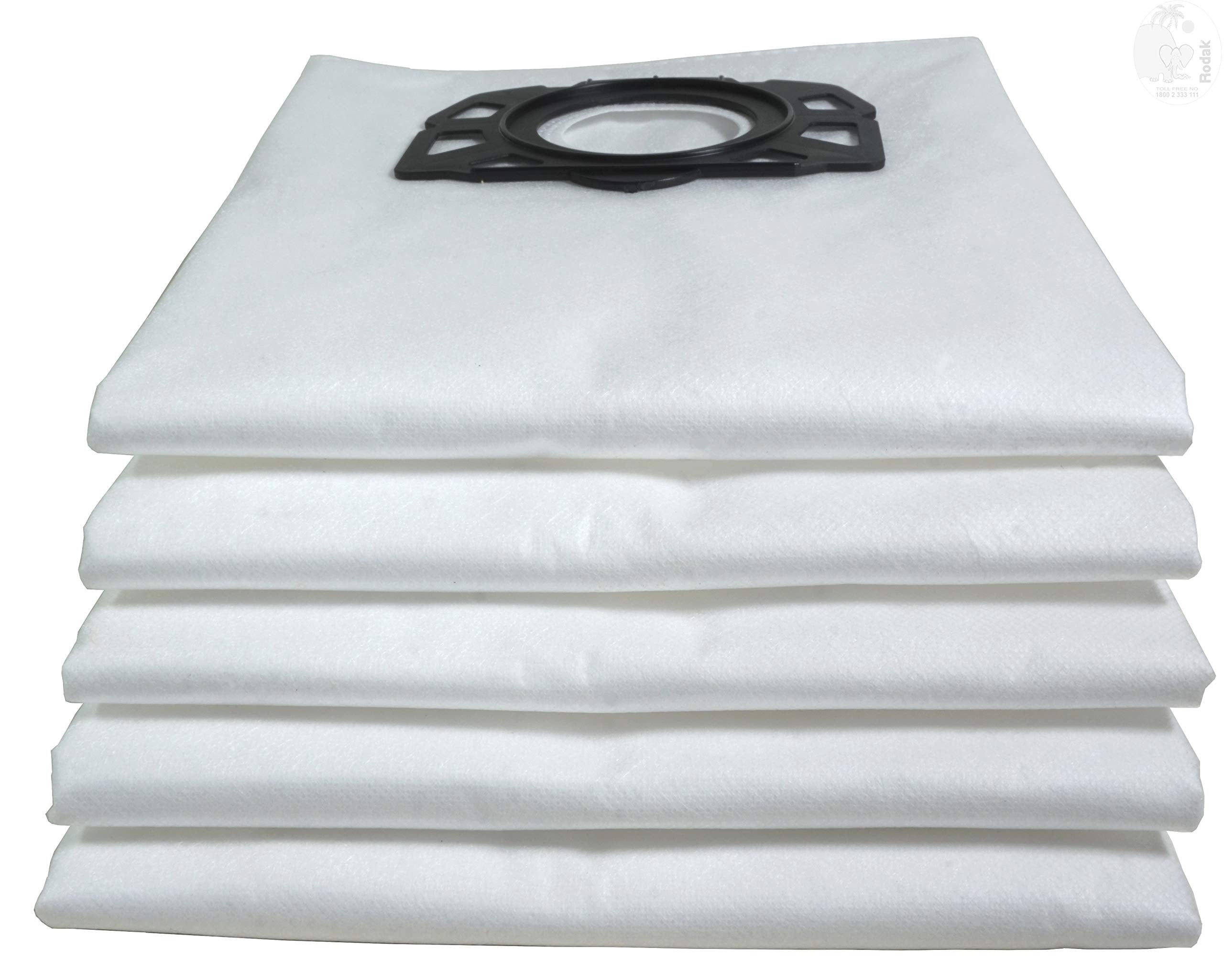 1 Nano Coated Cartridge Filter And 5 Fleece Filter Bags Compatible With Karcher WD 4 and WD 5, Imported