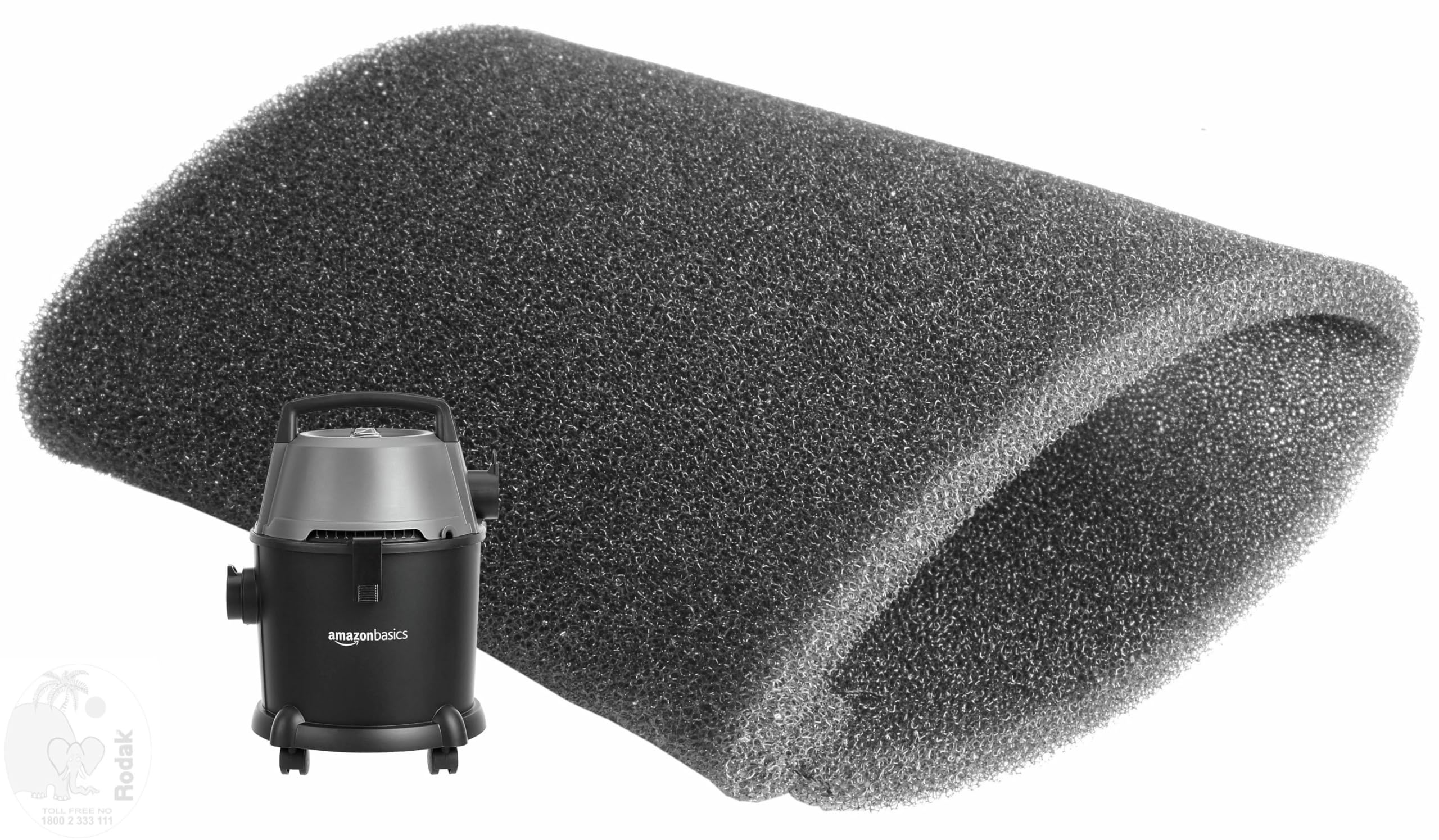 Foam Filter Compatible With Amazon Basic 15 L Wet and Dry Vacuum Cleaner