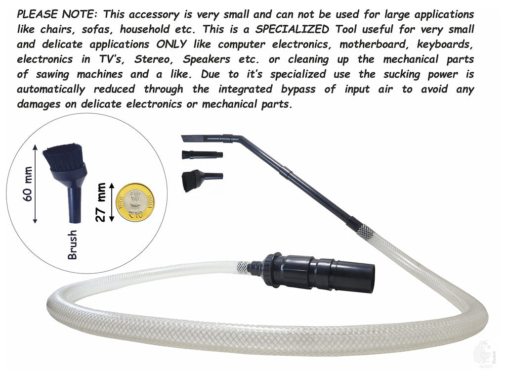 Micro Vacuum Cleaning Kit, 8 pcs, Compatible with 32/35 mm, Multi-Functional Vacuum Accessories for Fine Detail Cleaning only, not usefull for Large Applications