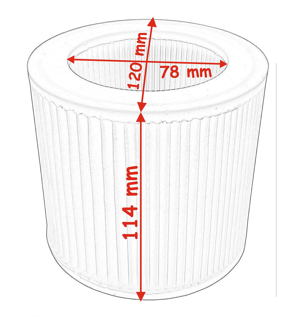 Cartridge Filter, Locking Knob Included, Compatible with Karcher Vacuum Cleaner WD3, MV3, WD 3.200 and A 2504