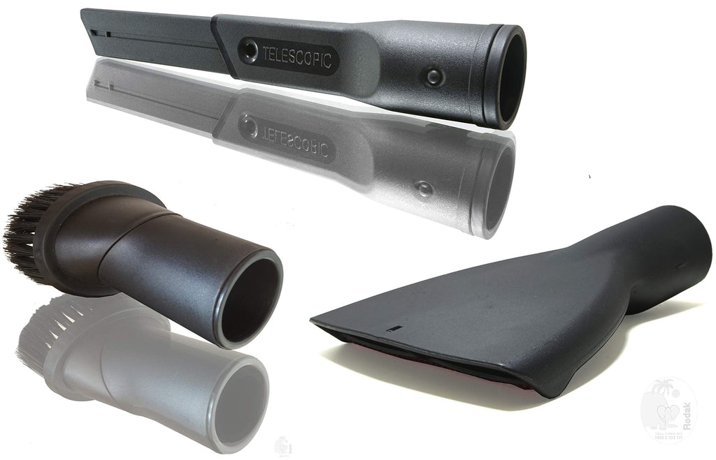 Tool Set, 32 mm, Includes Telescoping Crevice Tool, Upholstery Nozzle, Rotatable Round Furniture Brush