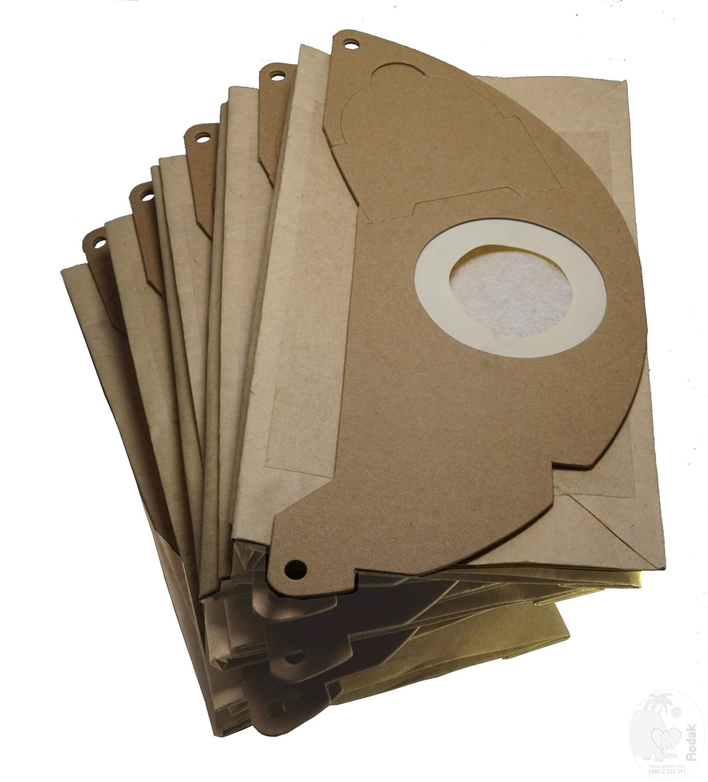 5 Paper Dust Bags compatible with Karcher WD2 MV2 Made Of Double Ply Filter, Tear Resistant, Imported