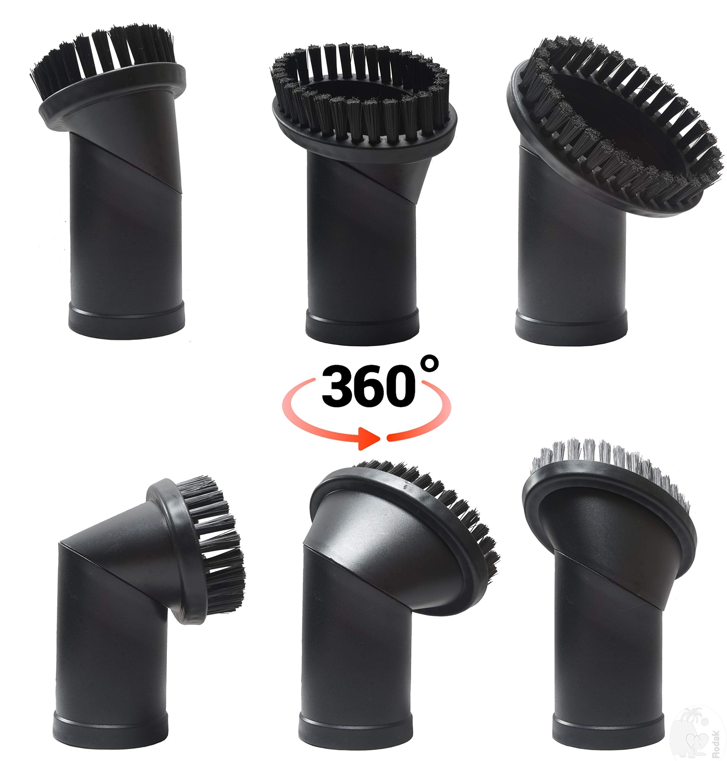 360 Degree Rotatable Vacuum Brush Round, Imported, 35 mm