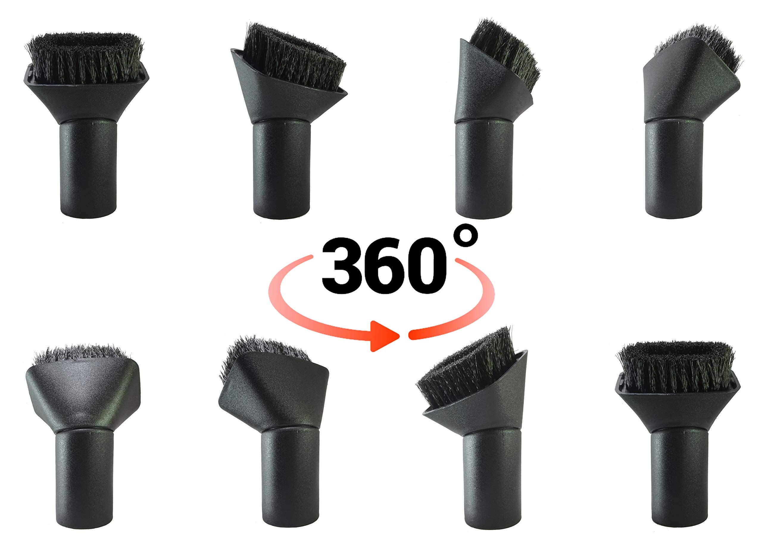 360 Degree Rotatable Vacuum Brush Square, Compatible with Connecting Size 35 mm
