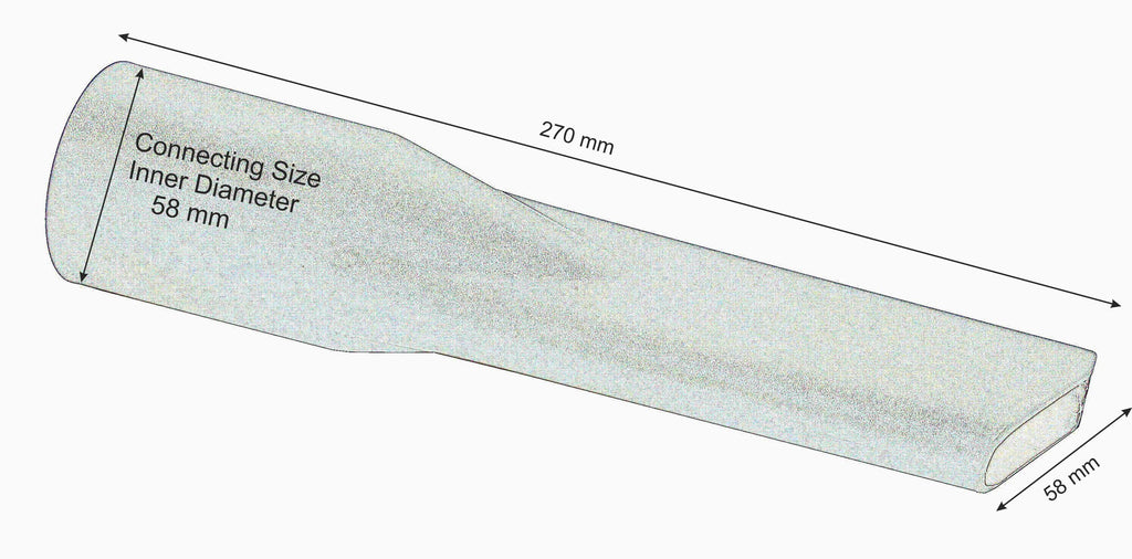 Crevice Nozzle, 58 mm, 270 mm Long, for Professional Use, EU Import