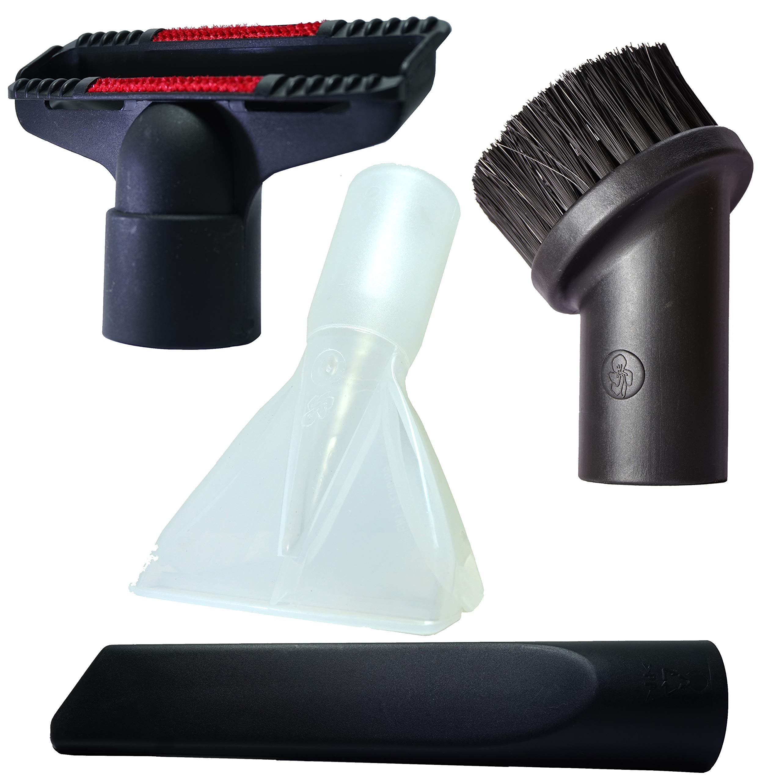 Combo Accessory Includes 1 Round Furniture Brush,1 Upholstery Nozzle, 1 Crevice Tool and 1 Transparent Washing Nozzle Designed and Manufactured in Italy, 35 mm