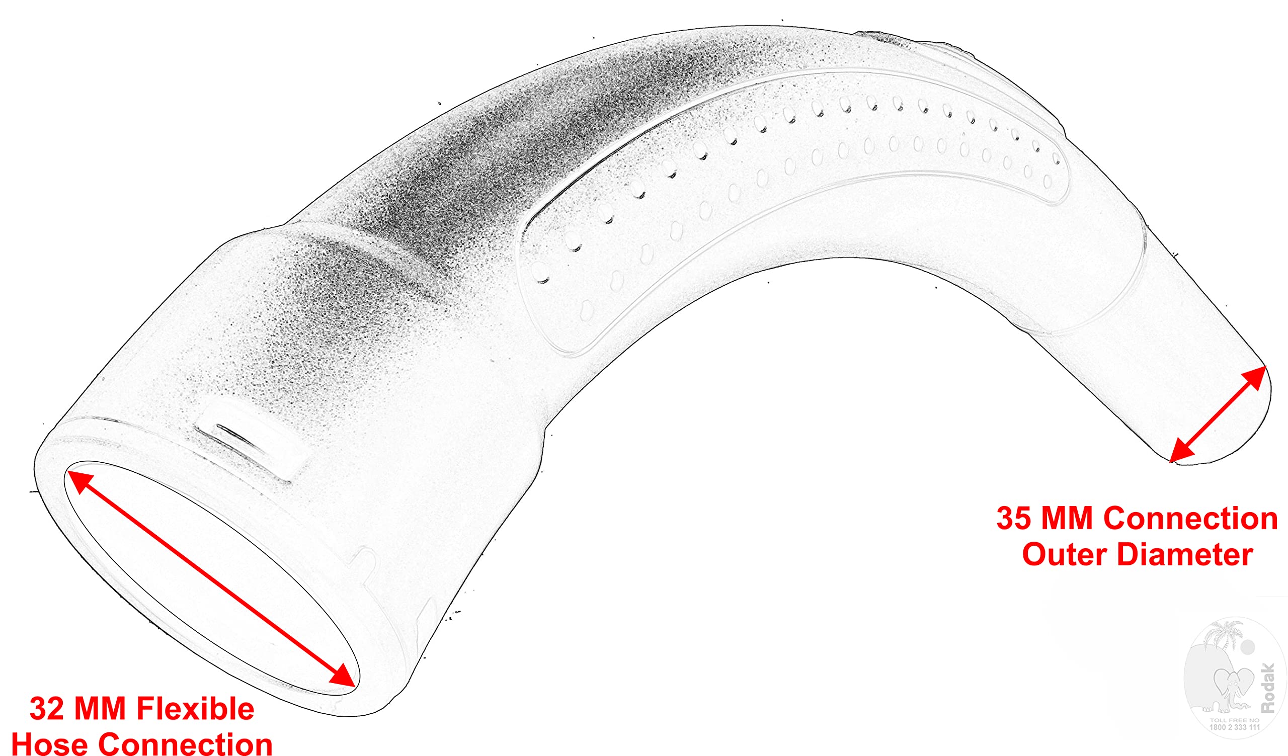 Handle for 32 mm and 35 mm Hose Compatible with 35 mm Accessories, Imported