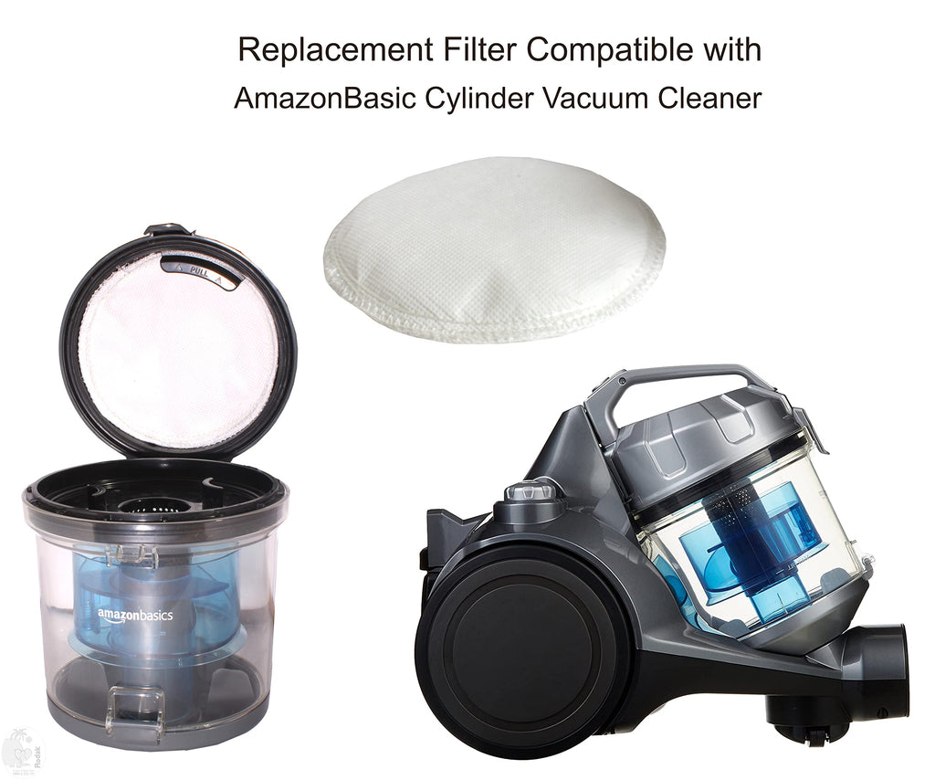 2 Replacement Filter Compatible with AmazonBasic Cylinder Bagless Vacuum Cleaner