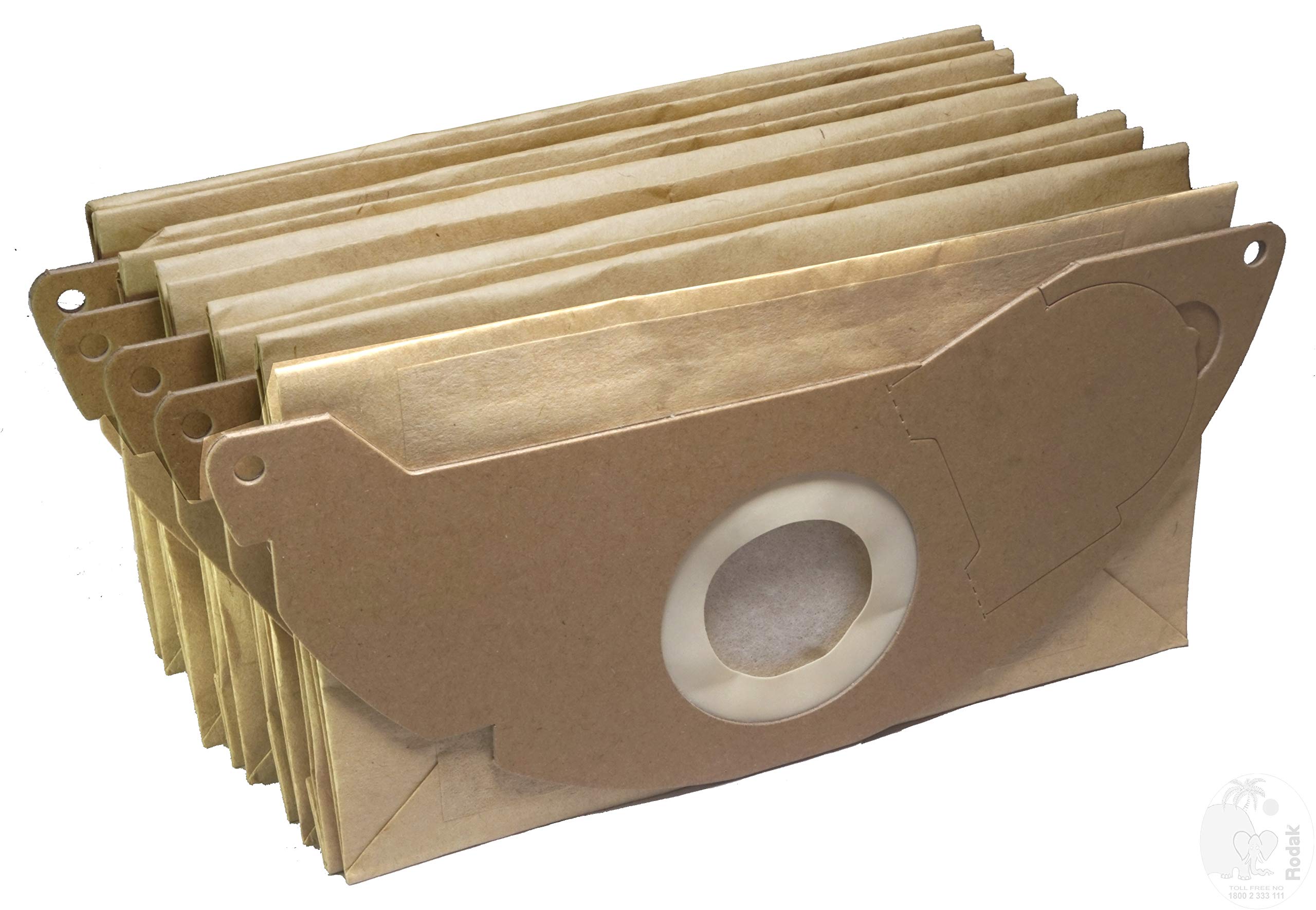 5 Paper Dust Bags compatible with Karcher WD2 MV2 Made Of Double Ply Filter, Tear Resistant, Imported