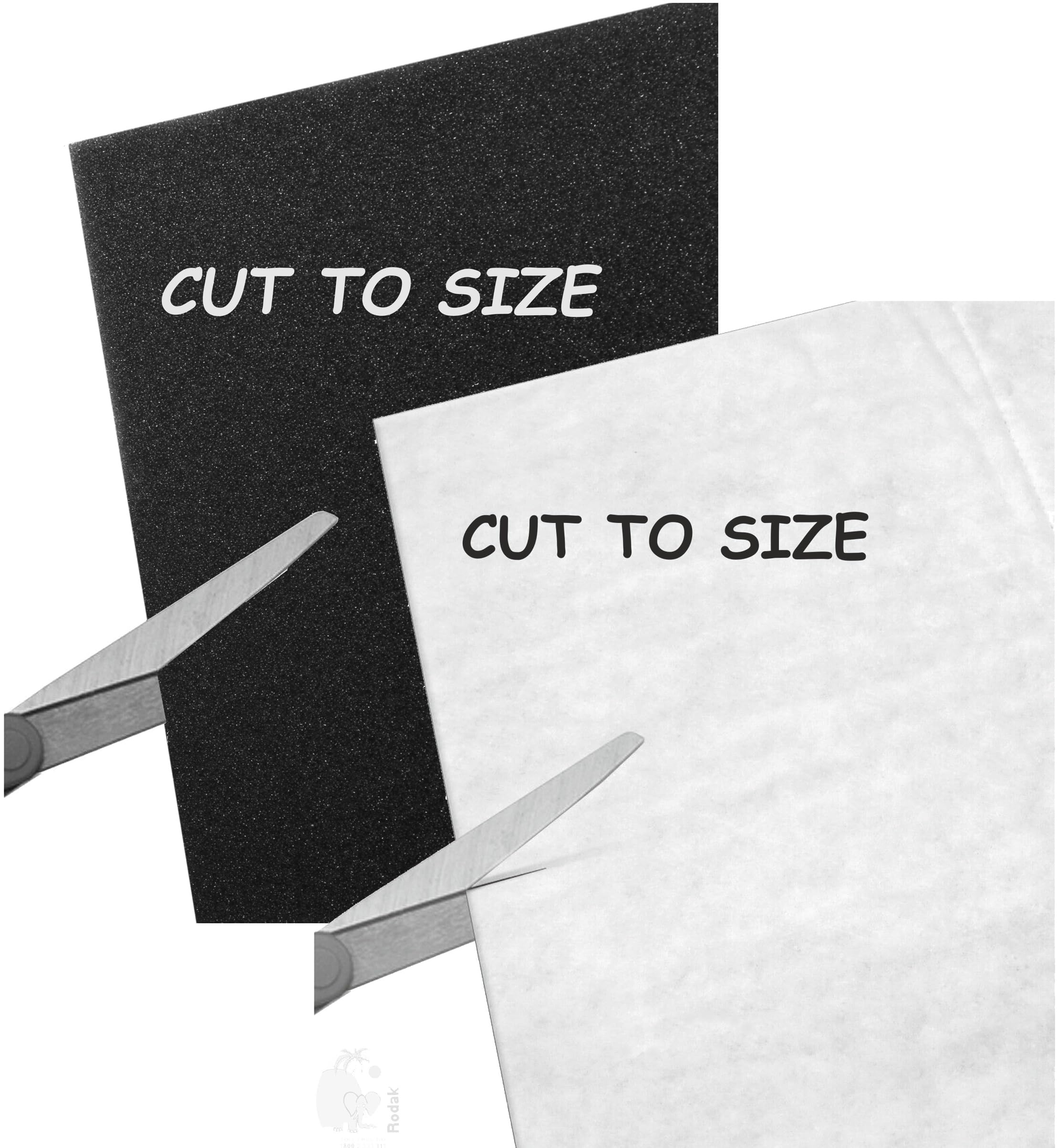 1 Foam Filter and 1 Universal Microfilter, Cut to Size for All Vacuum Cleaners Having Provision of Inlet and Outlet Filter