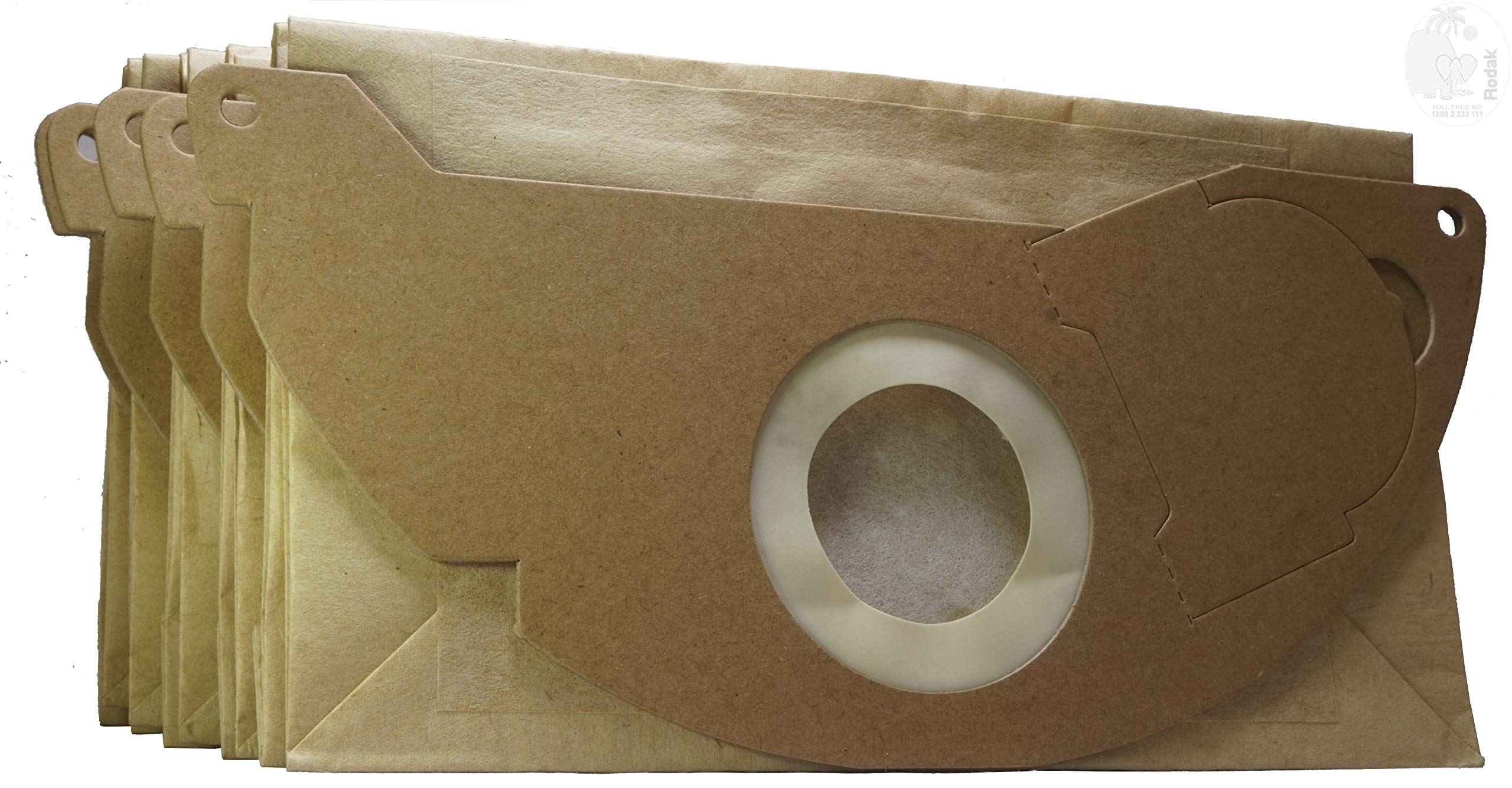 5 Paper Dust Bags compatible with Karcher WD2 MV2 Made Of Double Ply Filter, Tear Resistant, Imported