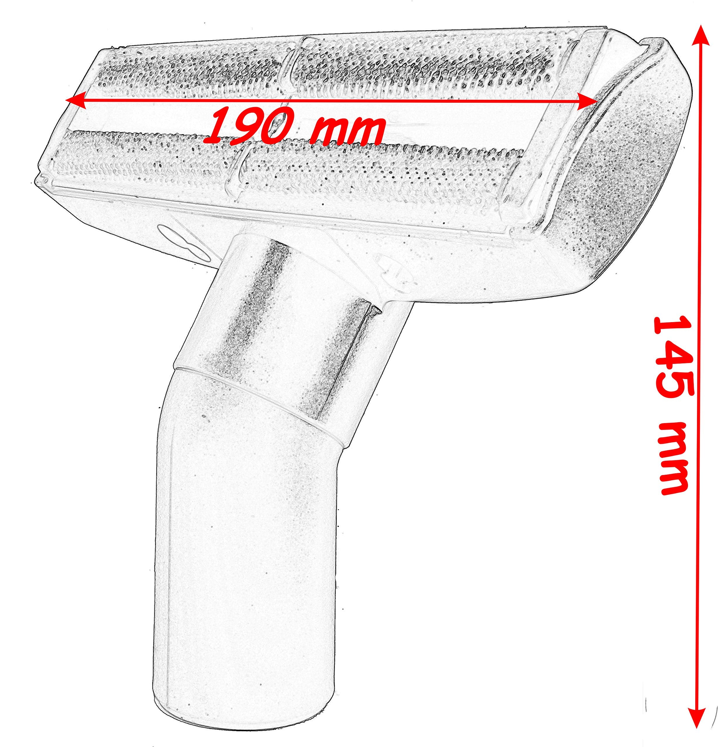 Lint, Pet Hair Nozzle, to be Used on Wardrobes, Curtains and Upholstery. Works on All Kind of Fabrics, Imported,  35 mm