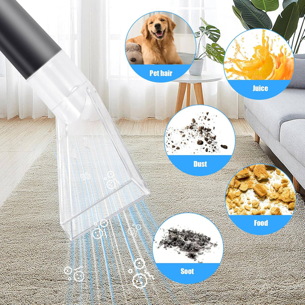 Transparent Mattress and Upholstery Nozzle with Steel Tube and Adapter for Wet and Dry Vacuum Cleaning (Plexiglas) (32 mm)